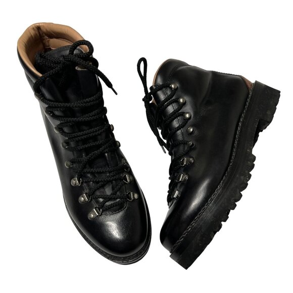 Ralph Lauren Darrow Calfskin Boots in Black main image 4